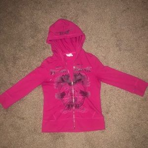 EXPRESS quarter sleeve zip up hoodie